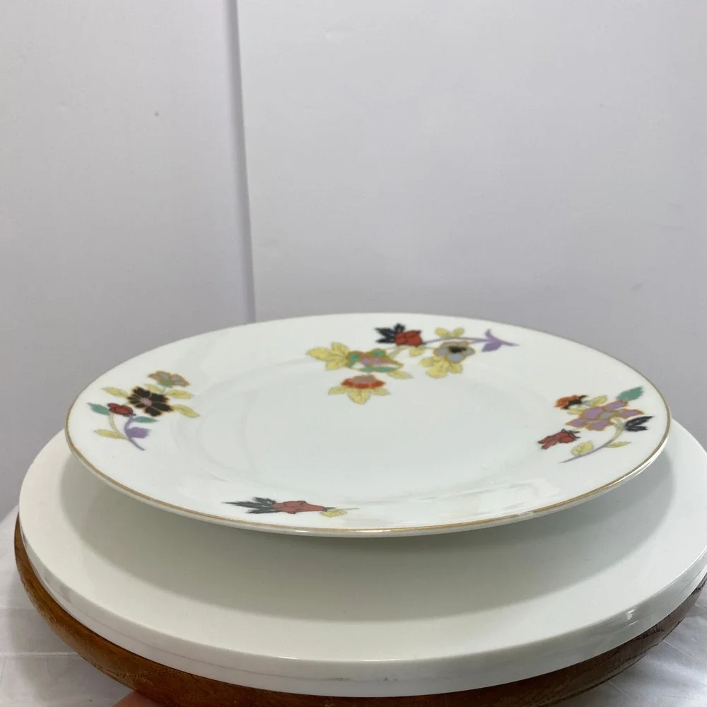 1930s Pirkenhammer Floral Salad Plate 8.5